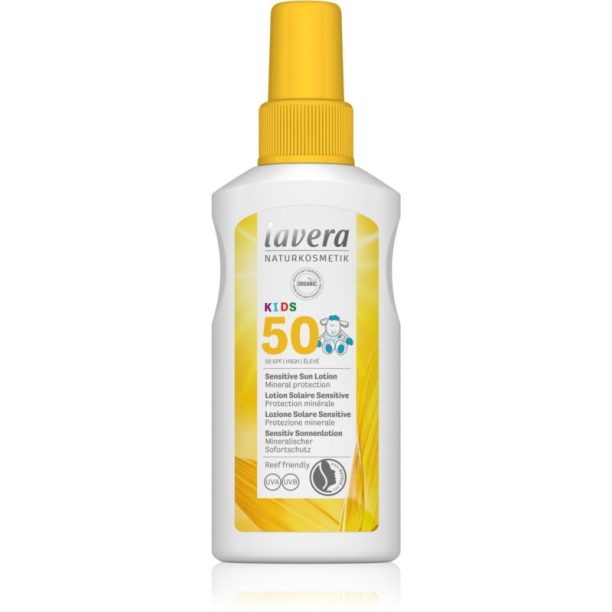 Lavera Sun Sensitiv Kids слънцезащитен спрей за деца SPF 50 100 мл.