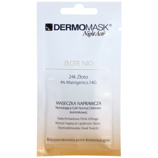 L’biotica DermoMask Night Active маска с лифтинг и стягащ ефект с 24 каратово злато 12 мл.