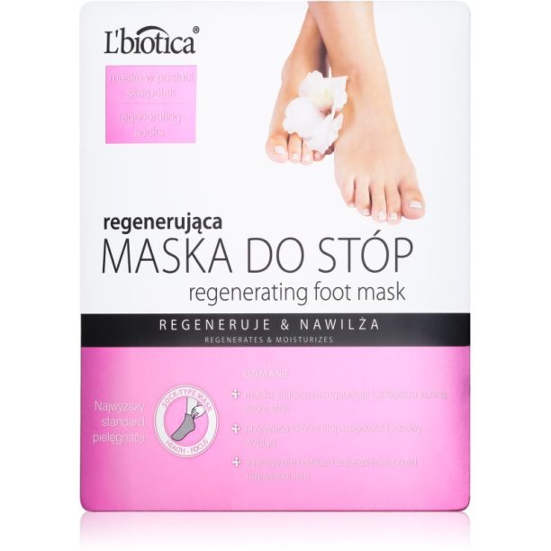 L’biotica Masks регенерираща маска за ходила под формата на чорапи 32 мл.