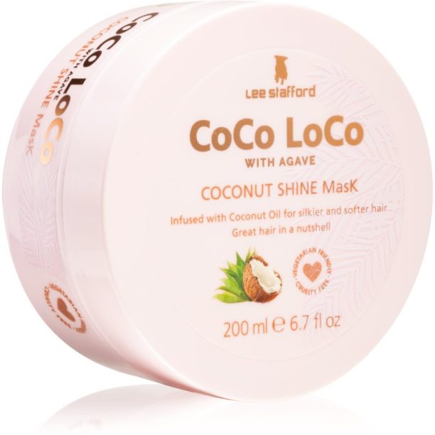 Lee Stafford CoCo LoCo Agave освежаваща маска за блясък и мекота на косата 200 мл.