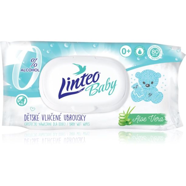 Linteo Baby Pure & Fresh нежни мокри кърпички за бебета с алое вера 80 бр.