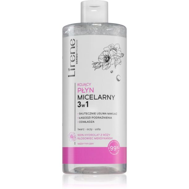 Lirene Cleansing Care Rose почистваща мицеларна вода 3 в 1 400 мл.