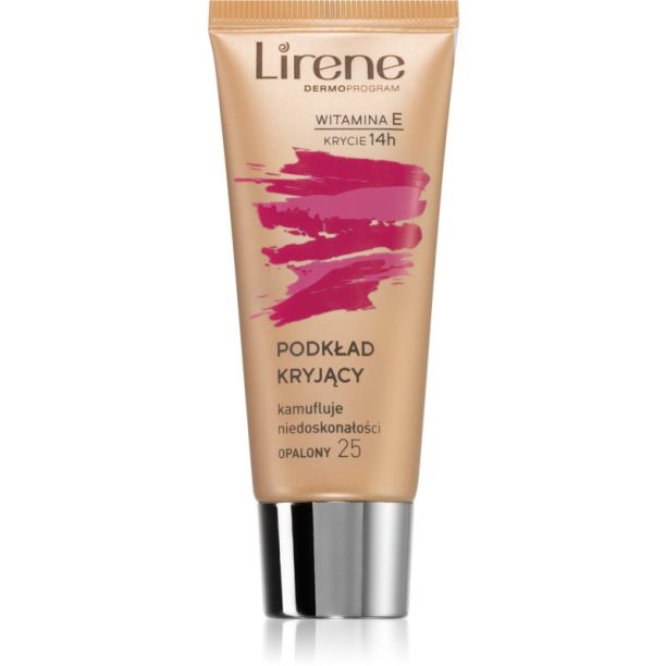 Lirene Vitamin E покриващ фон дьо тен- флуид цвят 25 Tanned 30 мл.