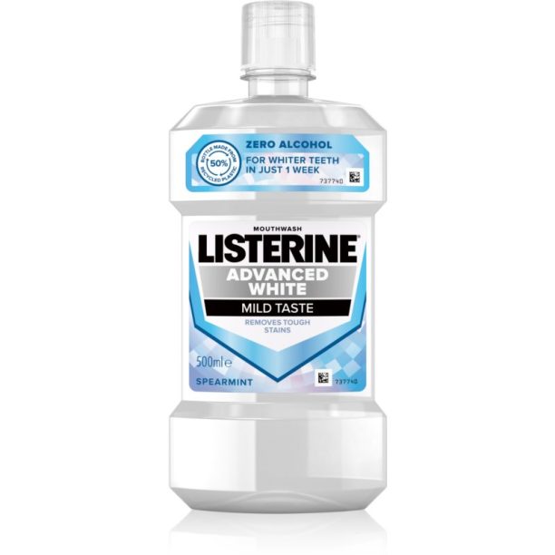 Listerine Advanced White Mild Taste вода за уста с избелващ ефект 500 мл. на ниска цена