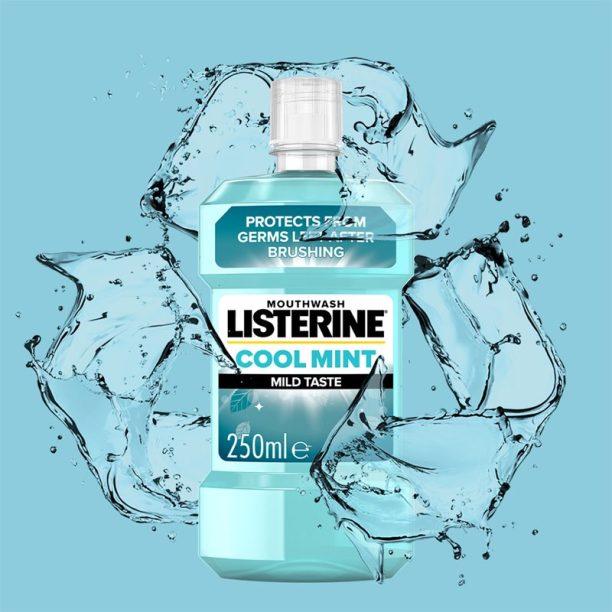 Listerine Cool Mint Mild Taste вода за уста без алкохол вкус Cool Mint 250 мл. купи на топ цена