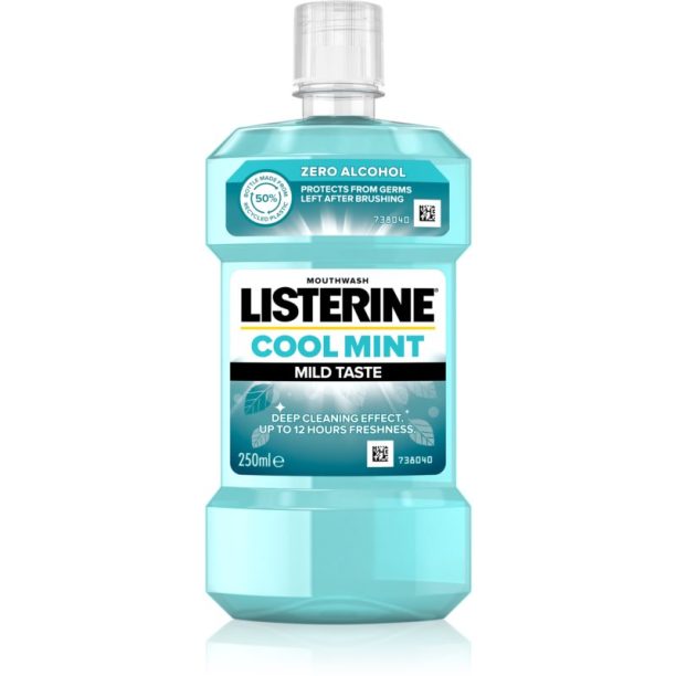 Listerine Cool Mint Mild Taste вода за уста без алкохол вкус Cool Mint 250 мл. на ниска цена