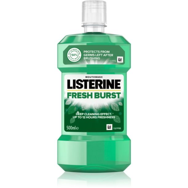 Listerine Fresh Burst вода за уста против зъбна плака 500 мл.