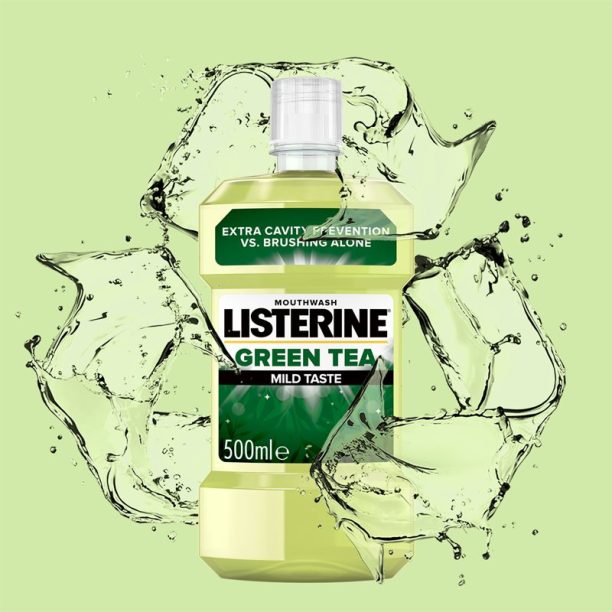 Listerine Green Tea вода за уста за да се засили зъбния емайл 500 мл. купи на топ цена