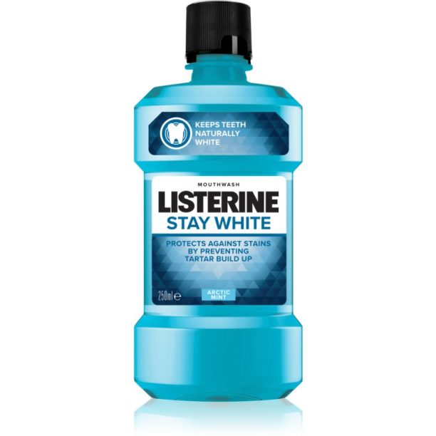 Listerine Stay White вода за уста с избелващ ефект вкус Arctic Mint  250 мл.