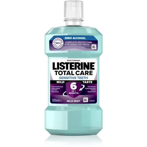 Listerine Total Care Sensitive вода за уста за цялостна защита на чувствителни зъби 500 мл.