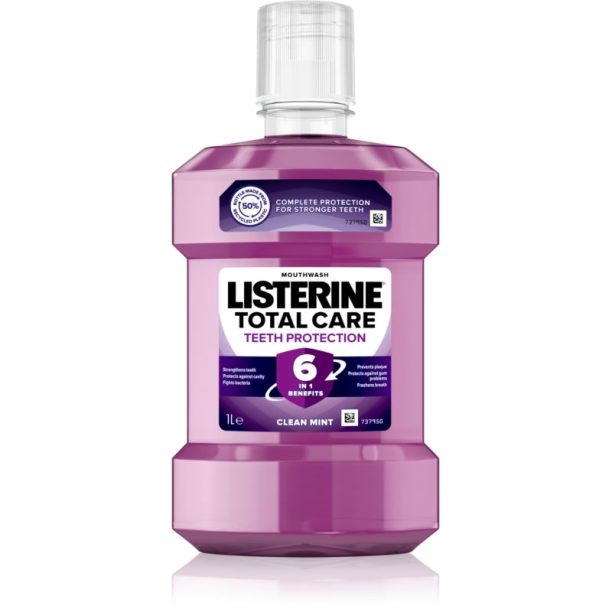 Listerine Total Care Teeth Protection вода за уста за цялостна защита на зъбите 6 в 1 1000 мл. на ниска цена