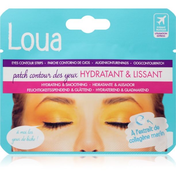 Loua Eyes Contour Strips Hydrating & Smoothing маска за очи под формата на лепенка 5 мл.