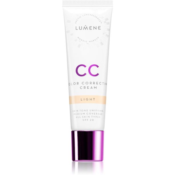 Lumene Color Correcting CC крем за уеднаквяване тена на лицето SPF 20 цвят Light 30 мл. на ниска цена