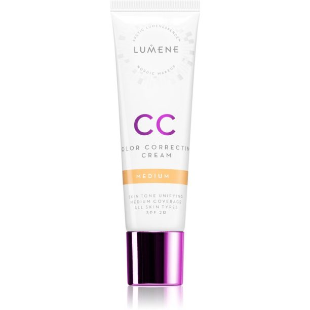 Lumene Color Correcting CC крем за уеднаквяване тена на лицето SPF 20 цвят Medium 30 мл. на ниска цена