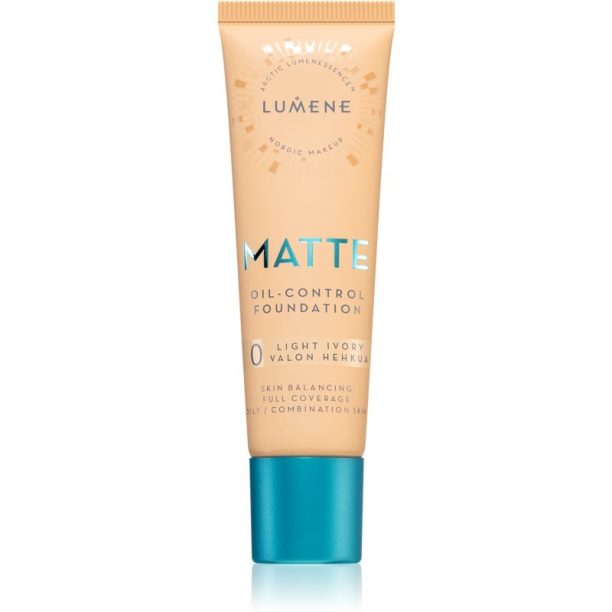 Lumene Matte Oil-Control фон дьо тен флуид за смесена и мазна кожа цвят 0 Light Ivory 30 мл. на ниска цена