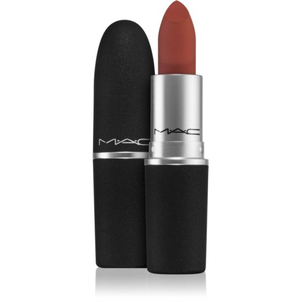 MAC Cosmetics  Powder Kiss Lipstick матиращо червило цвят Devoted to Chili 3 гр. на ниска цена