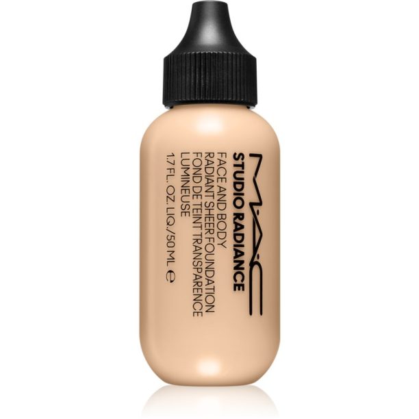 MAC Cosmetics  Studio Radiance Face and Body Radiant Sheer Foundation лек фон дьо тен за лице и тяло цвят C0 50 мл.