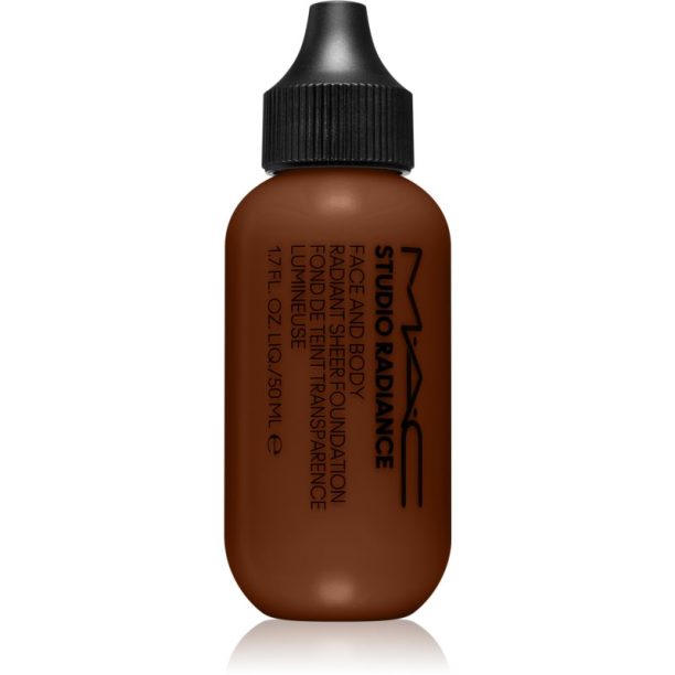 MAC Cosmetics  Studio Radiance Face and Body Radiant Sheer Foundation лек фон дьо тен за лице и тяло цвят N8 50 мл.