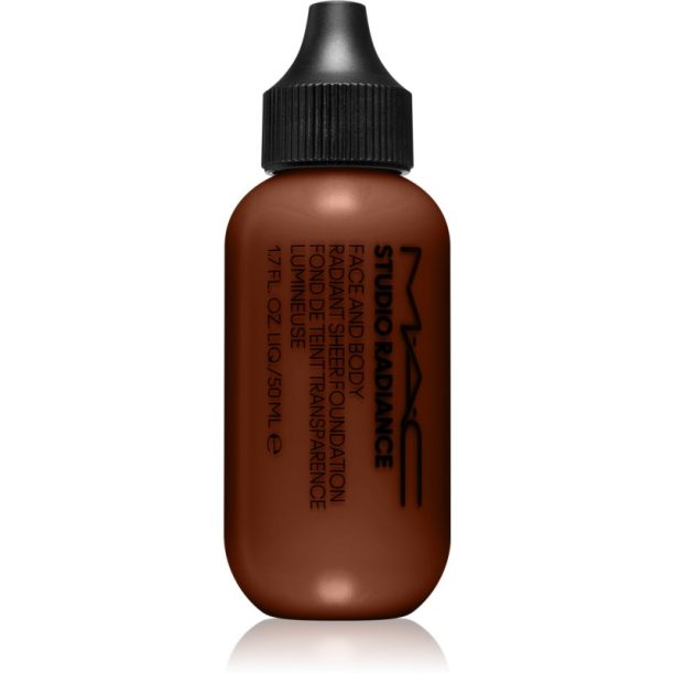 MAC Cosmetics  Studio Radiance Face and Body Radiant Sheer Foundation лек фон дьо тен за лице и тяло цвят W6 50 мл.