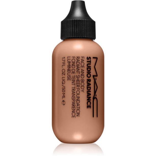 MAC Cosmetics  Studio Radiance Face and Body Radiant Sheer Foundation лек фон дьо тен за лице и тяло цвят W7 50 мл.