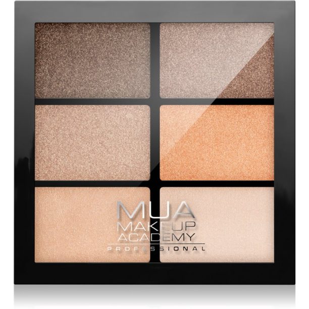 MUA Makeup Academy Professional 6 Shade Palette палитра сенки за очи цвят Coral Delights 7