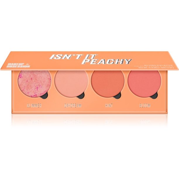 Makeup Obsession Isn't It Peachy палитра с ружове 4x2