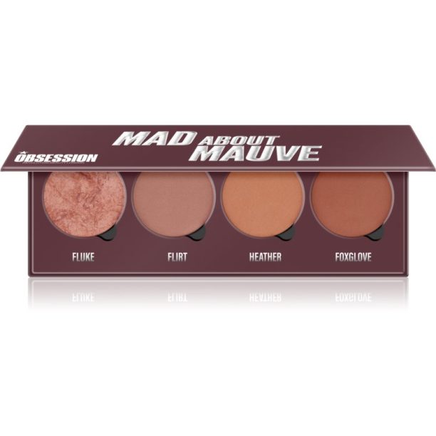 Makeup Obsession Mad About Mauve палитра с ружове 4 x 2.50 гр.