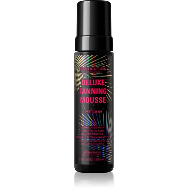 Makeup Revolution Beauty Tanning Deluxe Mousse автобронзираща пяна за бърз тен цвят Medium 200 мл. на ниска цена