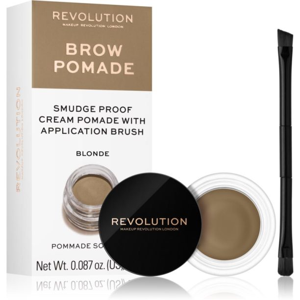 Makeup Revolution Brow Pomade помада за вежди цвят Blonde 2.5 гр.