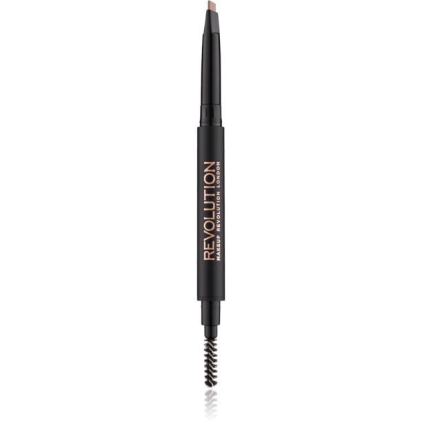 Makeup Revolution Duo Brow Definer прецизен молив за вежди цвят Brown 0.15 гр.