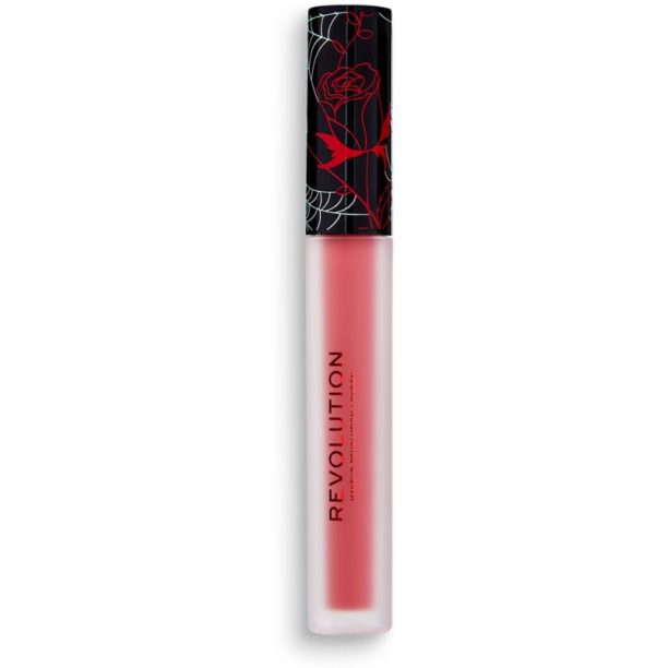 Makeup Revolution Halloween Matte Liquid Lip течно червило с матиращ завършек цвят Bewitched 2.2 гр.