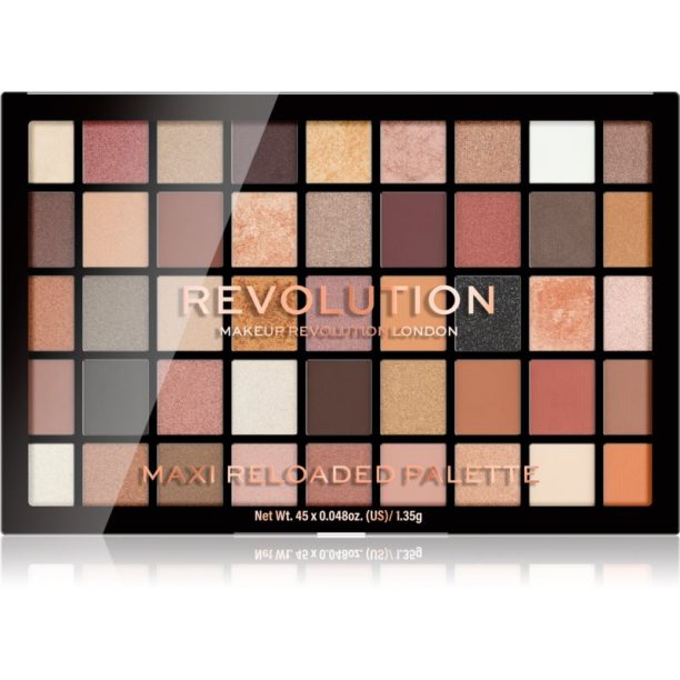 Makeup Revolution Maxi Reloaded Palette палитра с прахообразни сенки за очи цвят Large It Up 45x1