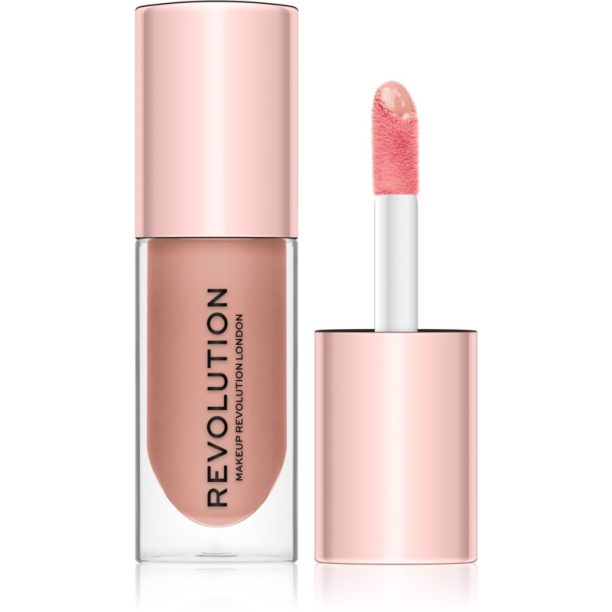 Makeup Revolution Pout Bomb блясък за устни за по-голям обем със силен гланц цвят Candy 4.6 мл.