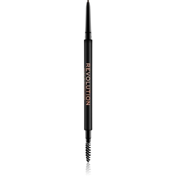 Makeup Revolution Precise Brow Pencil прецизен молив за вежди с четка цвят Dark Brown 0.05 гр.