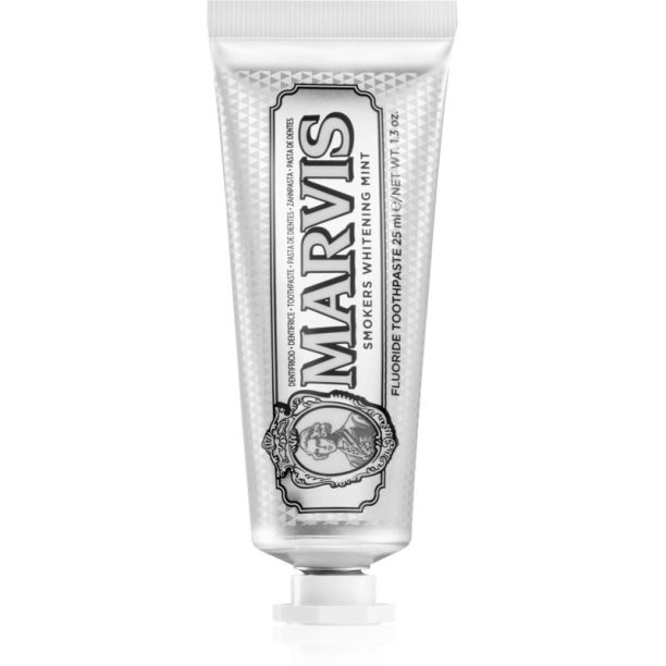 Marvis Whitening Smokers Mint избелваща паста за зъби за пушачи вкус Mint 25 мл.