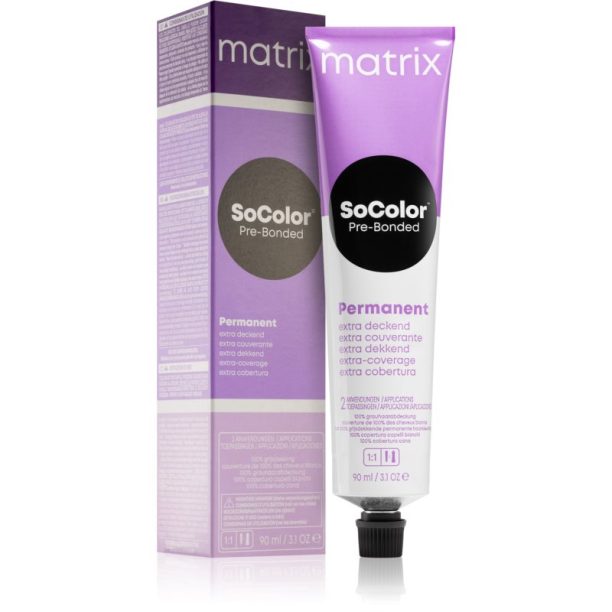 Matrix SoColor Pre-Bonded Extra Coverage перманентната боя за коса цвят 505G Hellbraun Gold 90 мл.