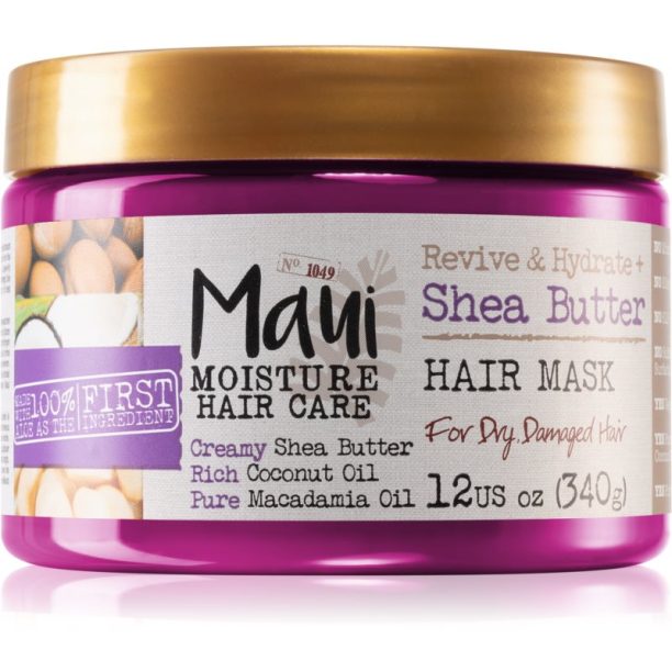 Maui Moisture Revive & Hydrate + Shea Butter хидратираща маска за суха и увредена коса 340 гр.