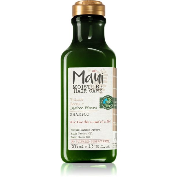 Maui Moisture Volume Boost + Bamboo Fibers подсилващ шампоан за тънка коса без обем 385 мл.