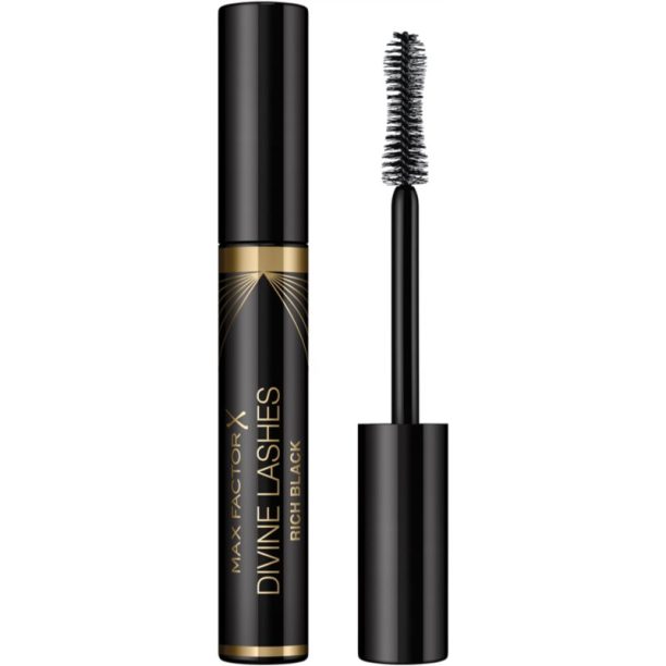 Max Factor Divine Lashes спирала с въртяща се четка цвят 001 Rich Black 8 мл.