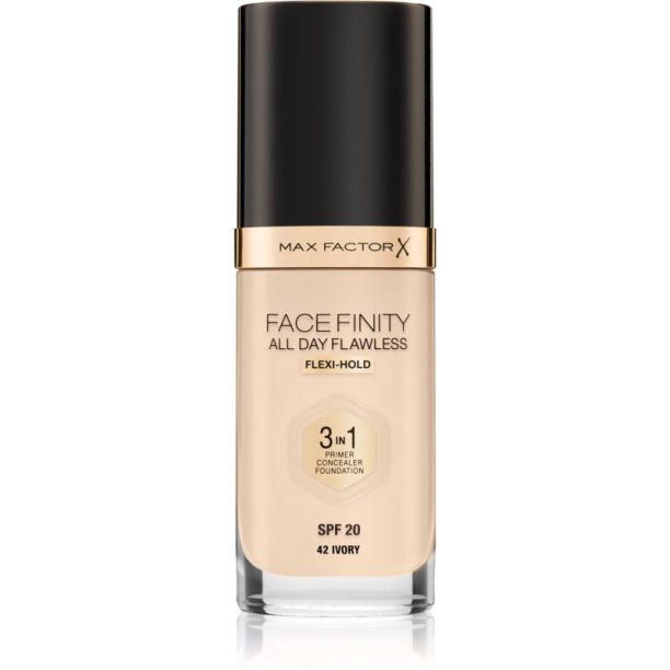 Max Factor Facefinity All Day Flawless дълготраен фон дьо тен SPF 20 цвят 42 Ivory 30 мл. на ниска цена