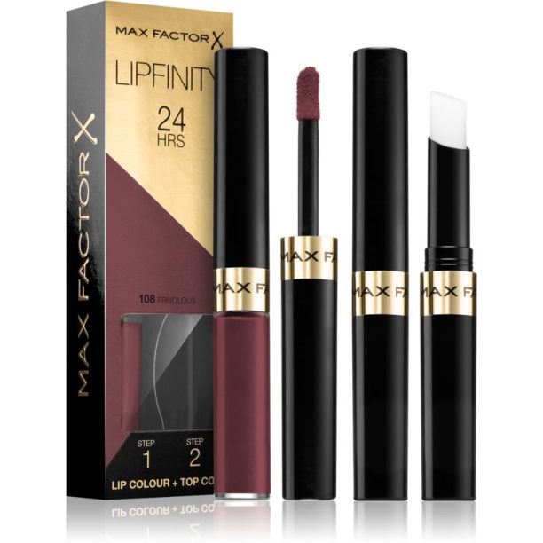 Max Factor Lipfinity Lip Colour дълготрайно червило с балсам цвят 108 Frivolous 4