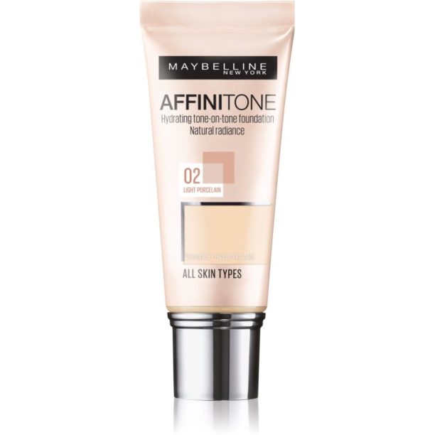 Maybelline Affinitone хидратиращ фон дьо тен цвят 02 Light Porcelain 30 мл.