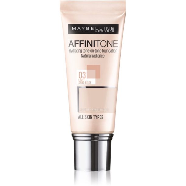 Maybelline Affinitone хидратиращ фон дьо тен цвят 03 Light Sand Beige 30 мл.