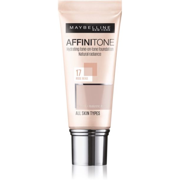 Maybelline Affinitone хидратиращ фон дьо тен цвят 17 Rose Beige 30 мл.