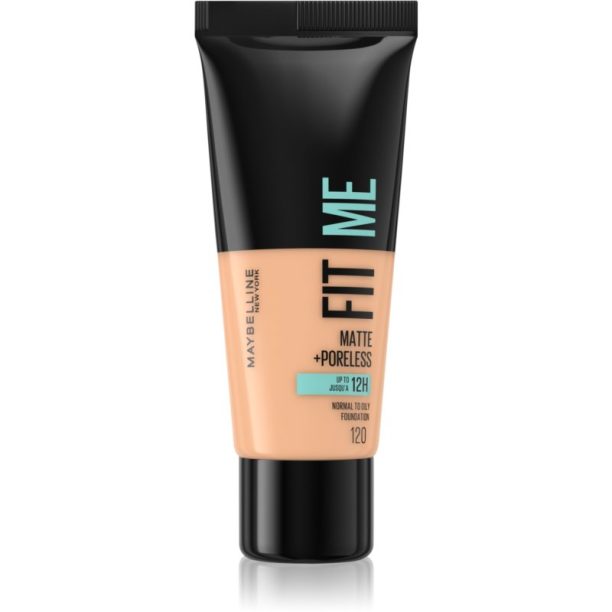 Maybelline Fit Me! Matte+Poreless матиращ фон дьо тен за нормална към мазна кожа цвят 120 Classic Ivory 30 мл. на ниска цена