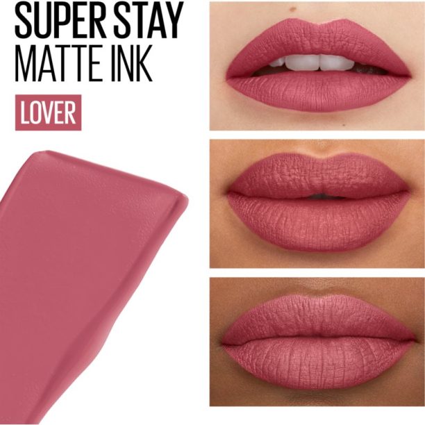 Maybelline SuperStay Matte Ink матиращо течно червило за дълготраен ефект цвят 15 Lover 5 мл. купи на топ цена