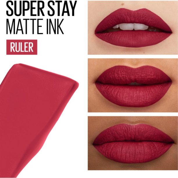 Maybelline SuperStay Matte Ink матиращо течно червило за дълготраен ефект цвят 80 Ruler 5 мл. купи на топ цена