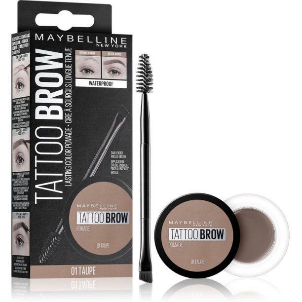 Maybelline Tattoo Brow гел-помада за вежди цвят 01 Taupe