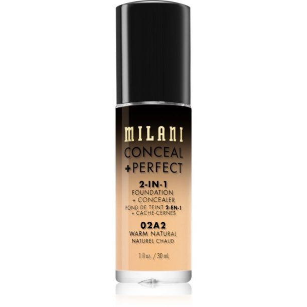 Milani Conceal + Perfect 2-in-1 Foundation And Concealer фон дьо тен 02A2 Warm Natural 30 мл.