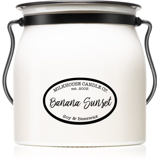 Milkhouse Candle Co. Creamery Banana Sunset ароматна свещ Butter Jar 454 гр.